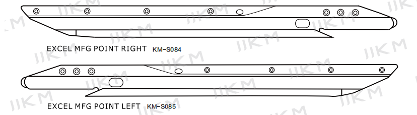 Rapier Tape Excel MFG Point Left &Right    KM-S084/085